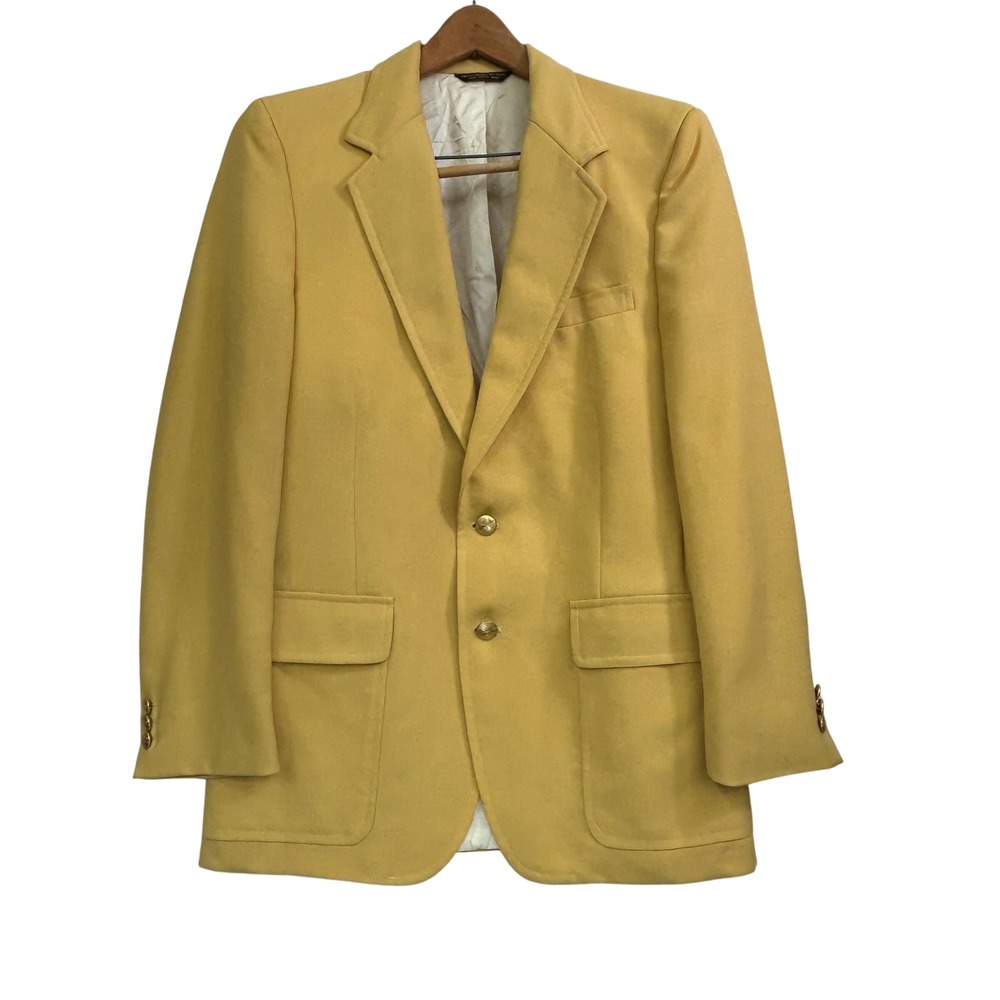 Vintage Bullocks Fiesta Bowl Yellow Jacket Committee Mens 38R Blazer Sport Coat